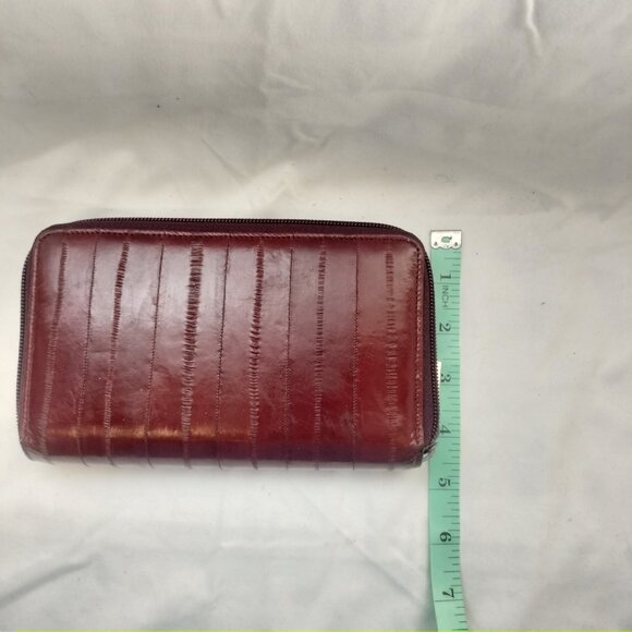 Vintage Eel Skin Leather Wallet - Picture 3 of 8